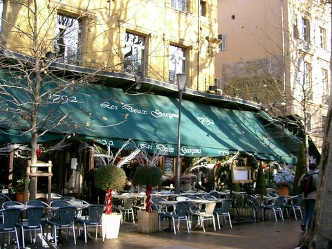 Aix en Provence, brasserie les deux garçons - Bouches du Rhône - PACA