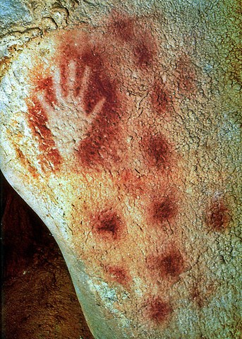 Grotte de Pech Merle, main négative - Lot- Midi Pyrénées