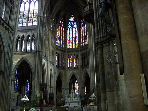 Metz, intérieur de la cathédrale St Etiienne - Moselle - Limousin