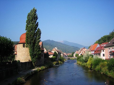 Thann, les bords de la Thur - Alsace - Haut Rhin