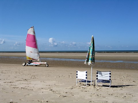 Quend plage, char à voile - Somme - Picardie