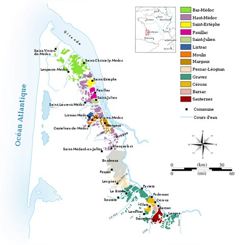 Les vignobles du Médoc, Bordelais